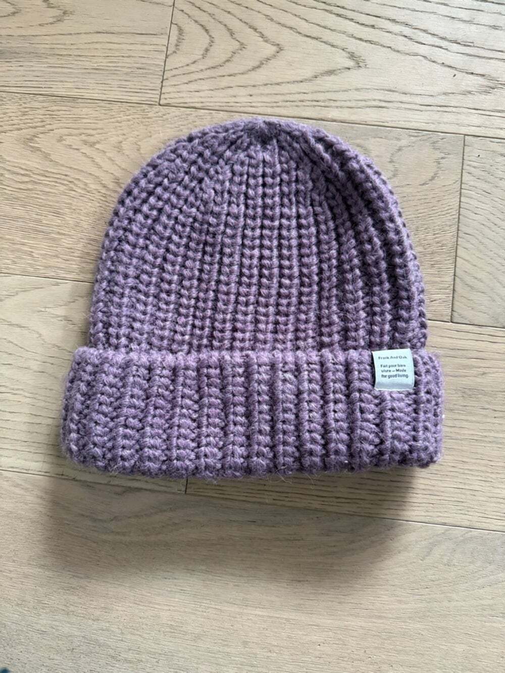 Frank & Oak Knit Beanie Hat - Dusty Mauve